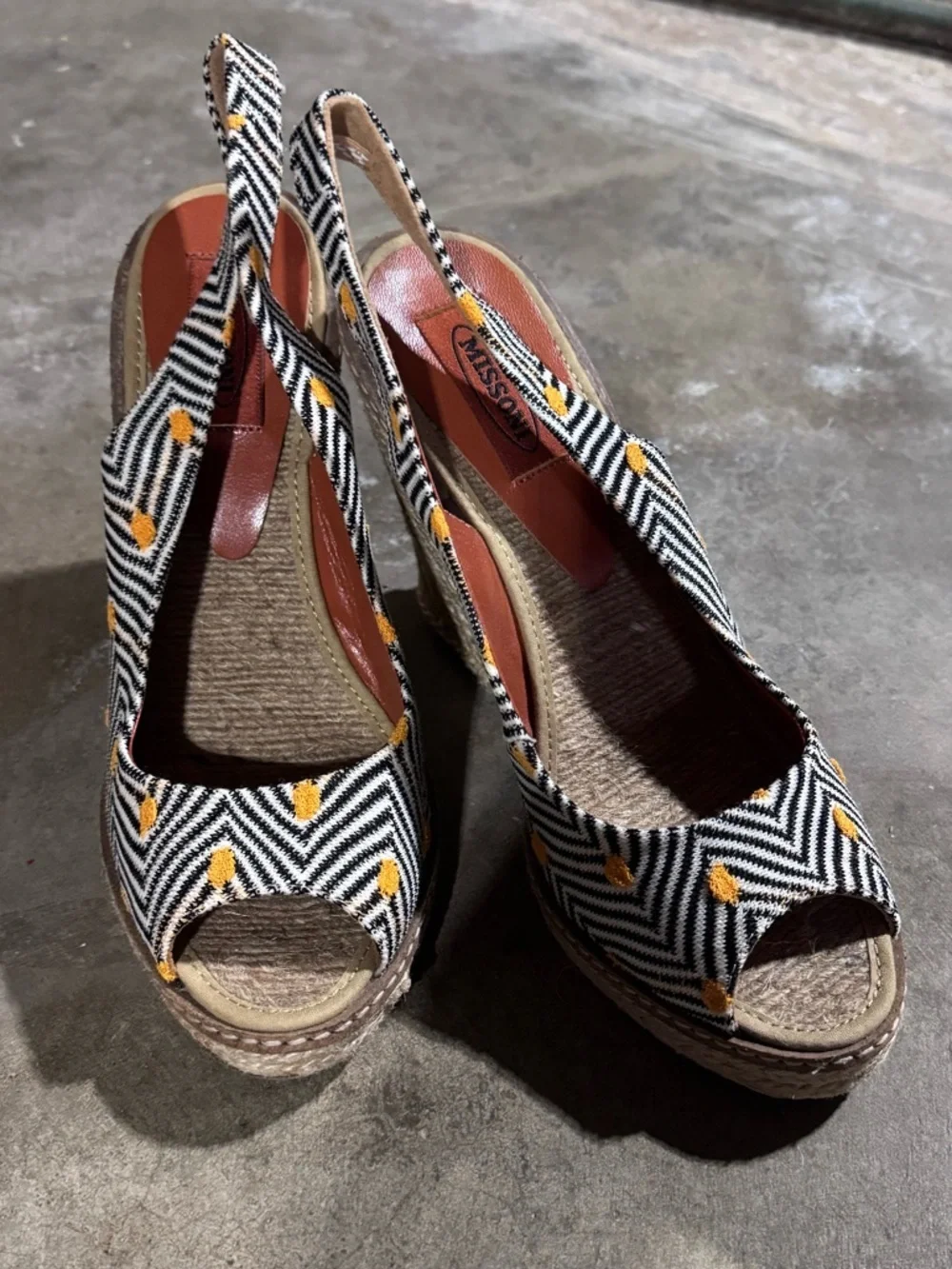 Missoni chevron espadrille wedge Size 7.5